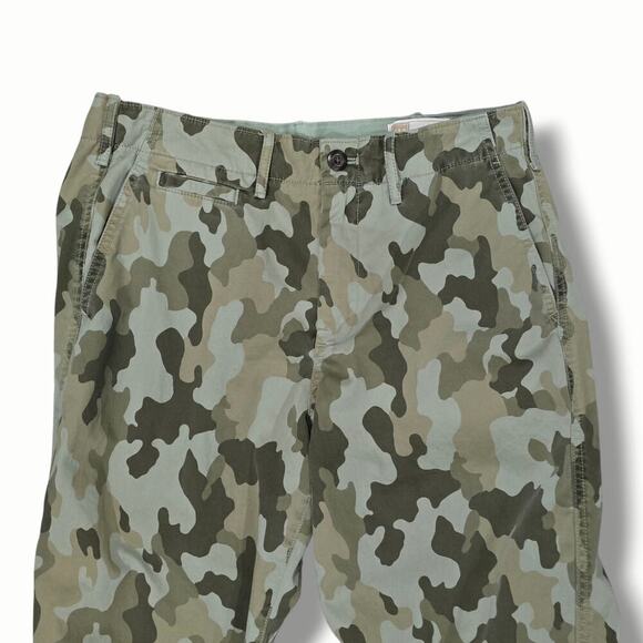 GAP Women’s Green Camo High Rise Straight Khaki Pants – Size 6 - Picture 3 of 8